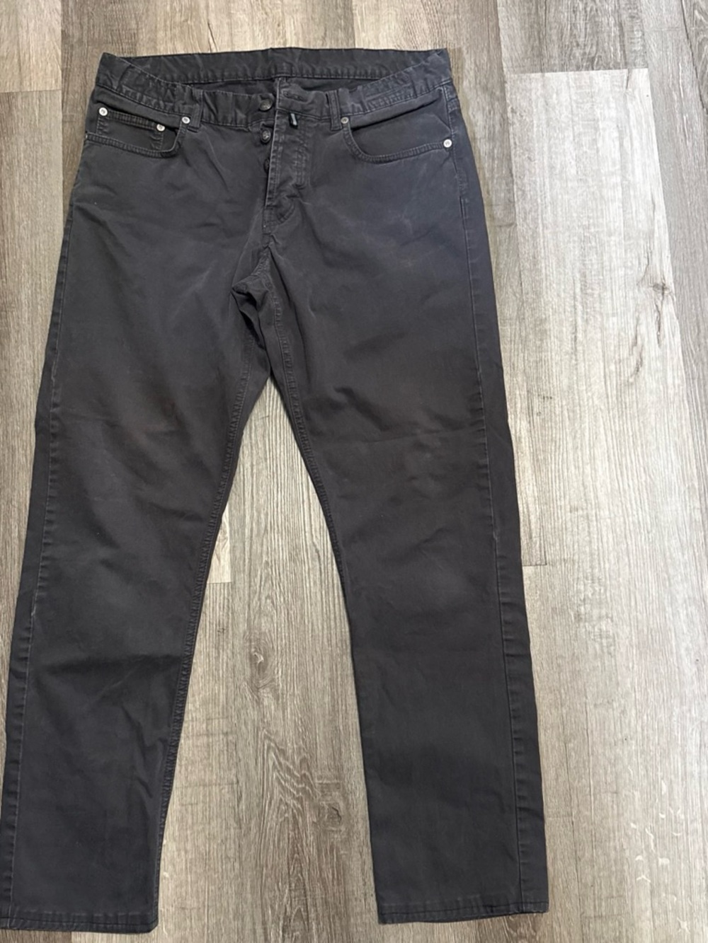 Classic Men's Straight Jeans in Washed Black
